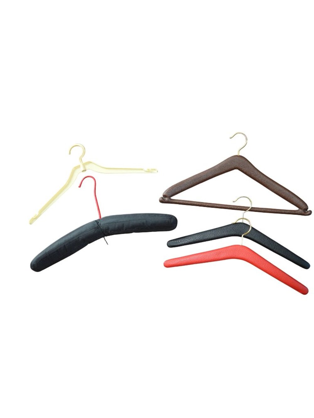5 Pack Vintage Vinyl Plastic Fabric Hangers Funky Retro Unique Mid Century